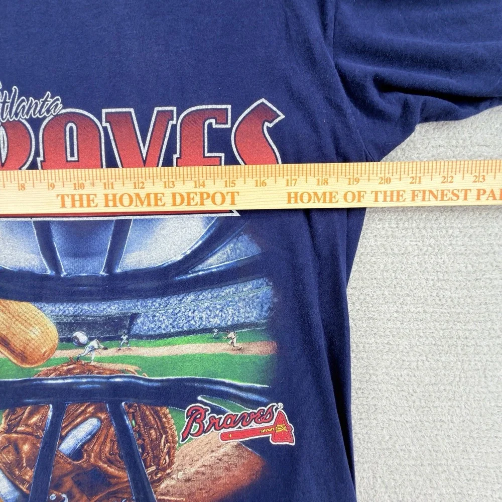 Vintage 1993 Atlanta Braves Nutmeg T Shirt M Single Stitch USA MLB Graphic 90s
